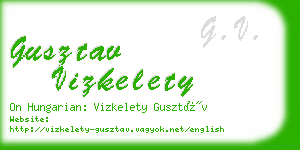 gusztav vizkelety business card